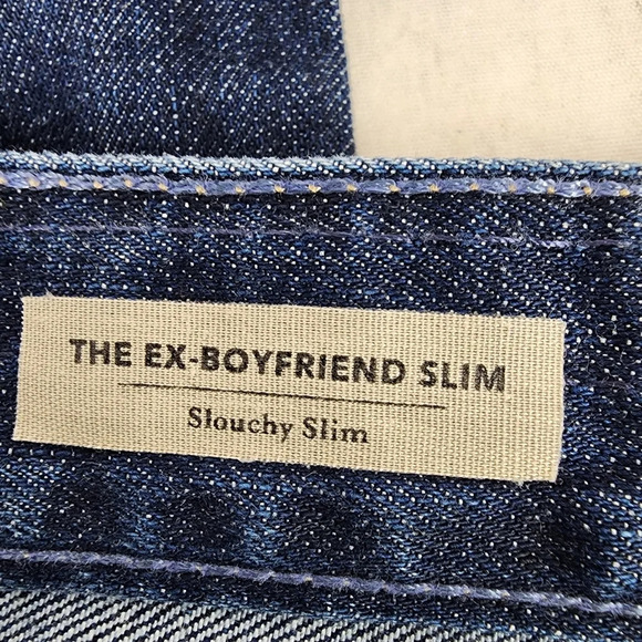 AG Adriano Goldschmied Ex Boyfriend Slim Slouchy Crop Jeans Distressed Size 25R - Picture 4 of 16